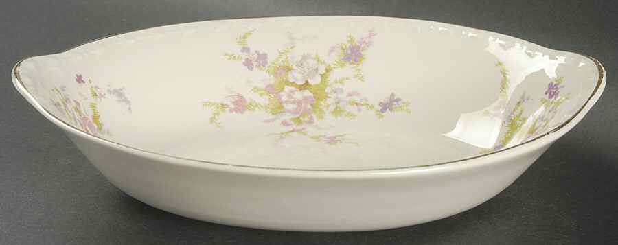 Spring Blossom 9" Oval Vegetable Bowl by Crooksville-1