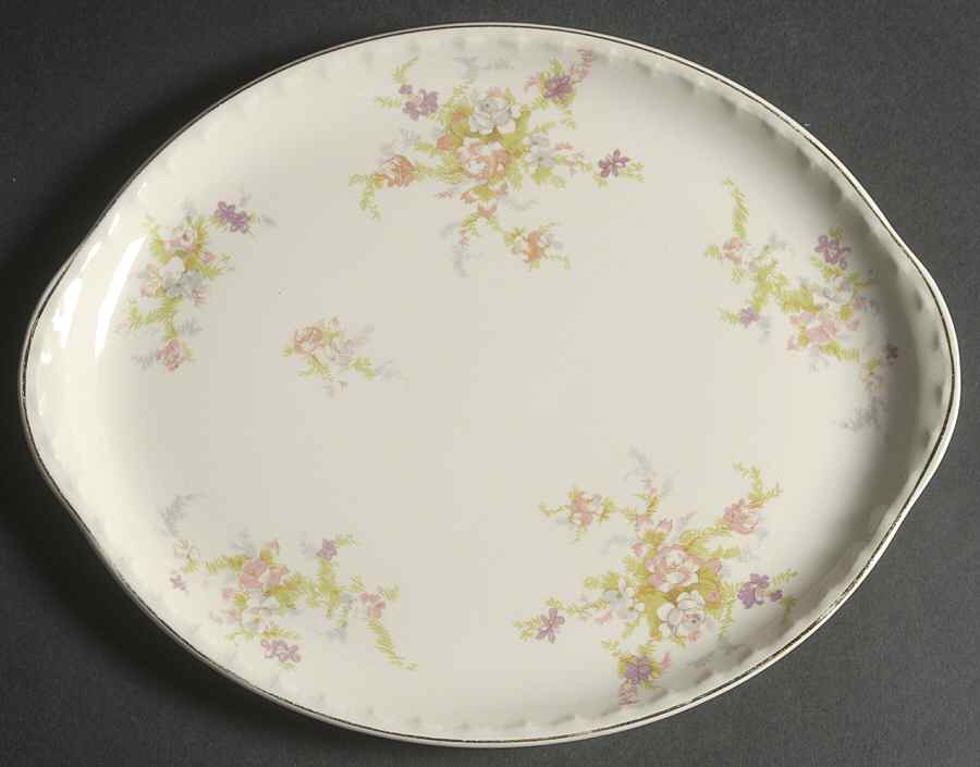 Spring Blossom 11" Oval Serving Platter by Crooksville-1