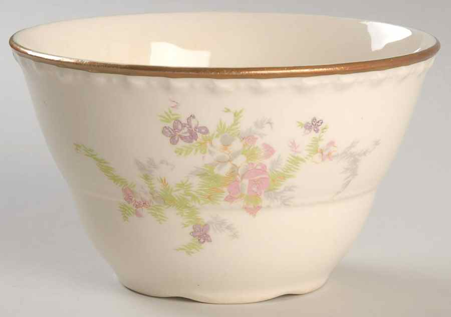 Spring Blossom Cranberry Bowl by Crooksville-1
