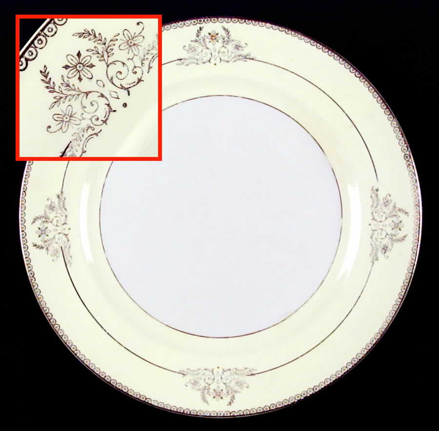 10007 Dinner Plate by Crown Potteries-1