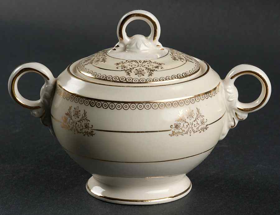 10007 Sugar Bowl & Lid by Crown Potteries-1