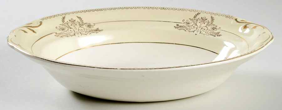 10007 9" Oval Vegetable Bowl by Crown Potteries-1