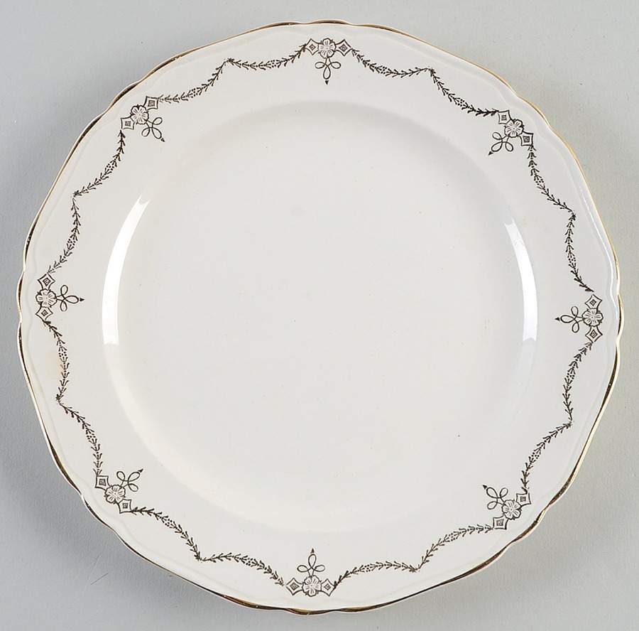 4887 Luncheon Plate by Crown Potteries-1