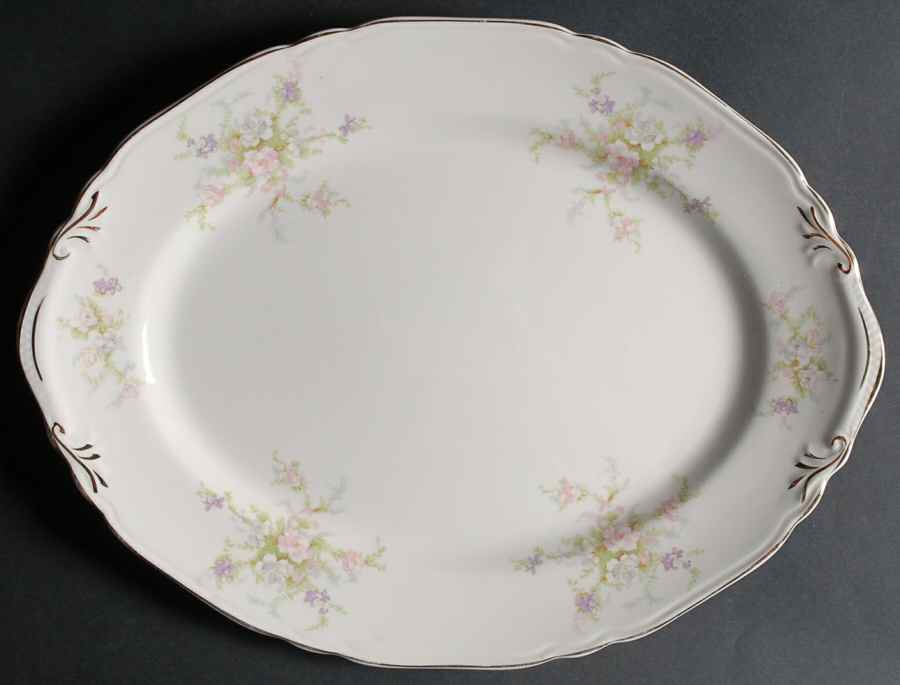 9107 15" Oval Serving Platter by Crown Potteries-1