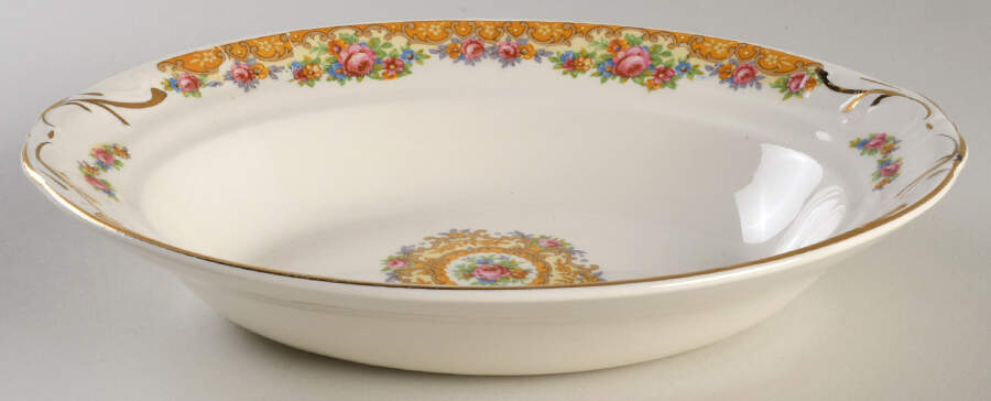CRP24 10" Oval Vegetable Bowl by Crown Potteries-1