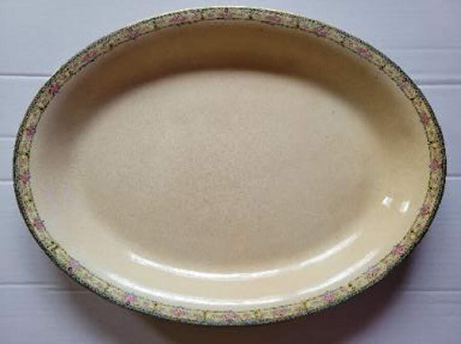 CRP26 15" Oval Serving Platter by Crown Potteries-1