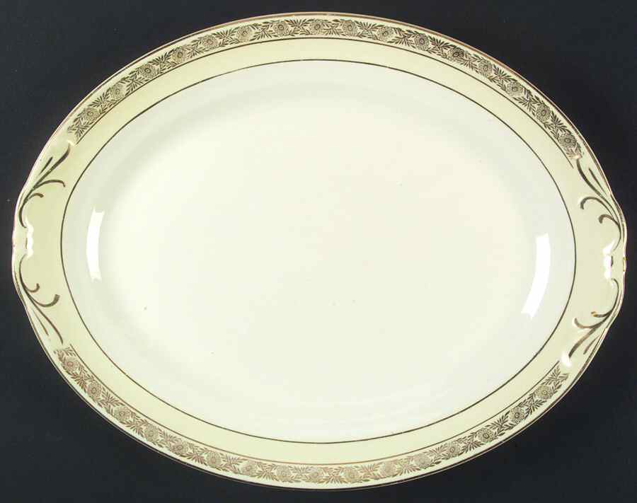 CRP3 13" Oval Serving Platter by Crown Potteries-1