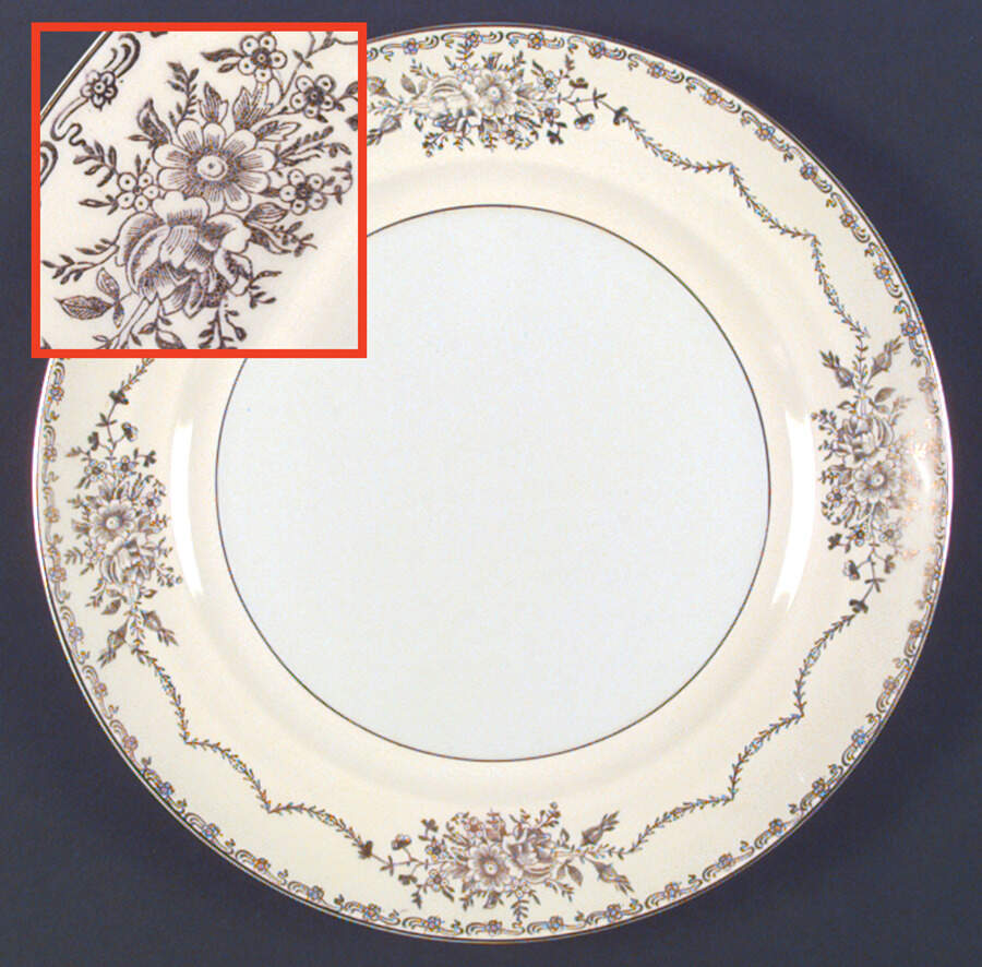 25007 Dinner Plate by Crown Potteries-1