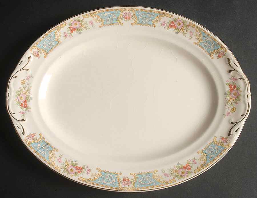 CRP4 11" Oval Serving Platter by Crown Potteries-1