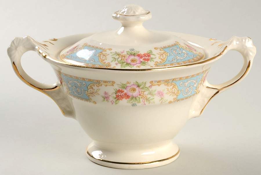 CRP4 Sugar Bowl & Lid by Crown Potteries-1