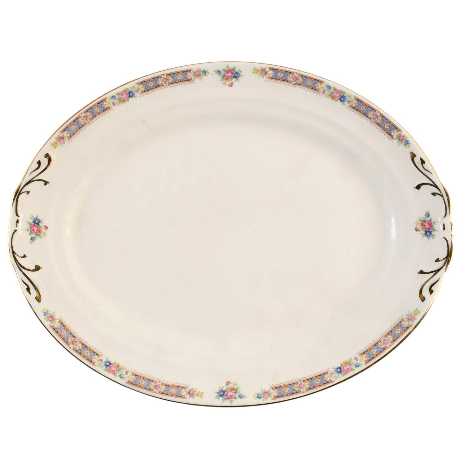 CRP5 12" Oval Serving Platter by Crown Potteries-1