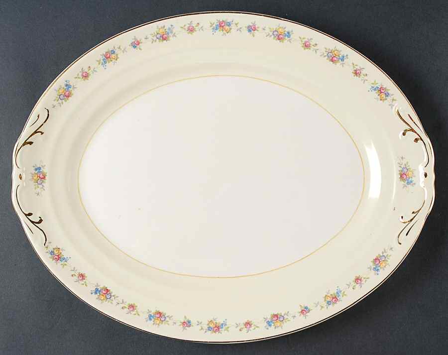 CRP7 14" Oval Serving Platter by Crown Potteries-1