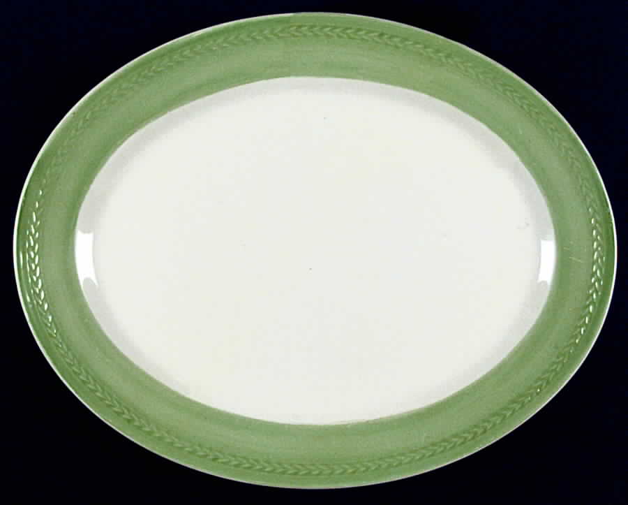 CRP9 12" Oval Serving Platter by Crown Potteries-1