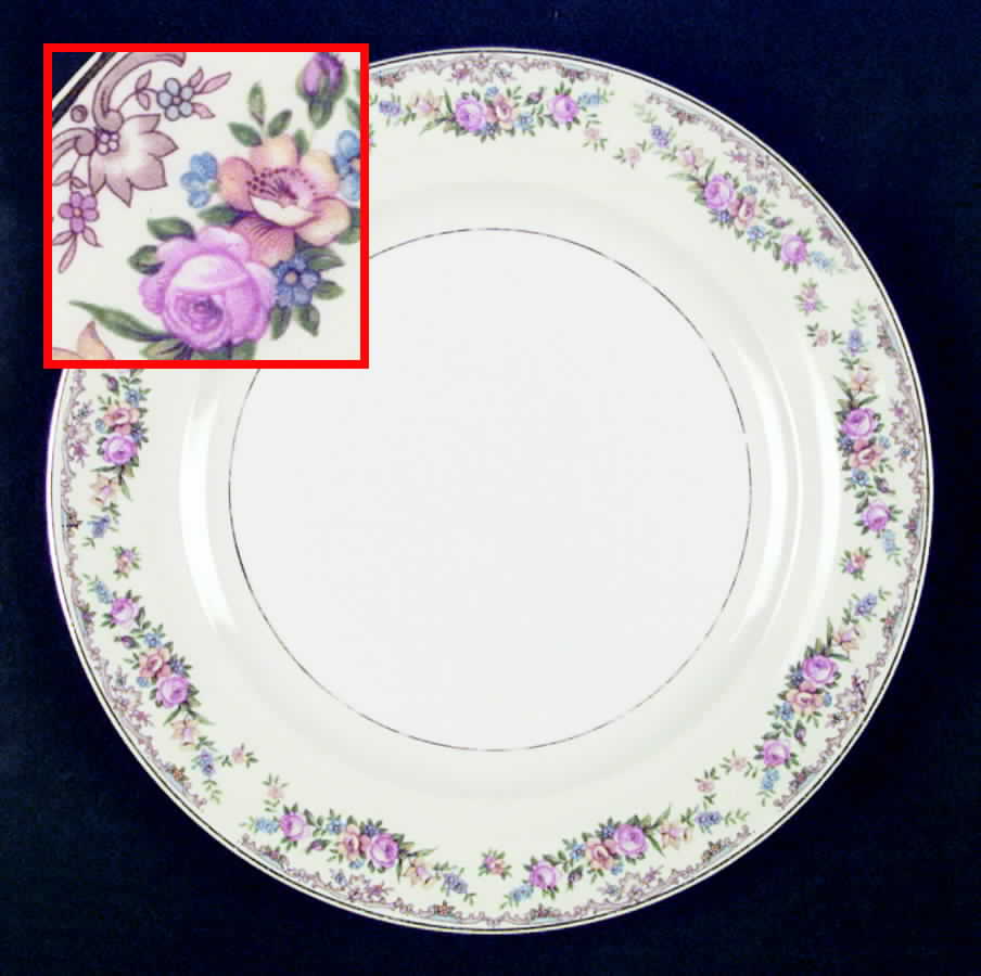 Garland Dinner Plate by Crown Potteries-1