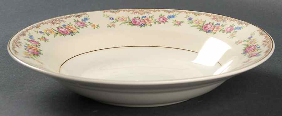 Garland Rim Soup Bowl by Crown Potteries-1