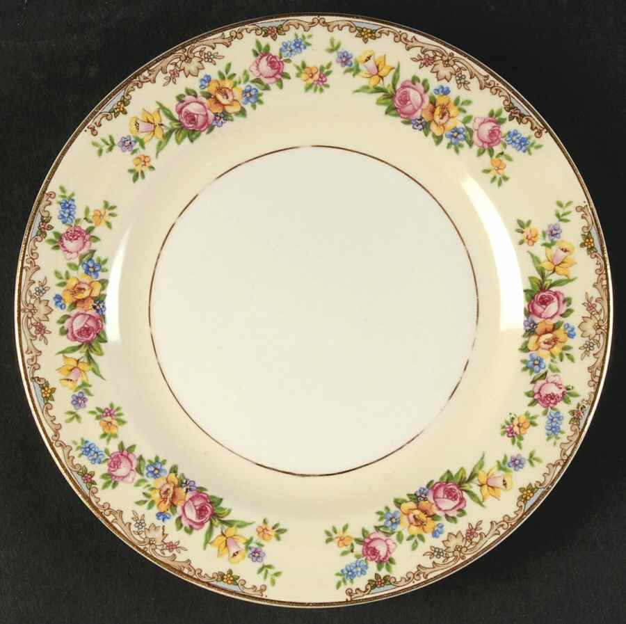 Garland Bread & Butter Plate by Crown Potteries-1