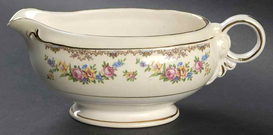 Garland Gravy Boat by Crown Potteries-1