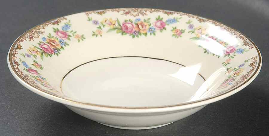 Garland Rim Fruit/Dessert (Sauce) Bowl by Crown Potteries-1