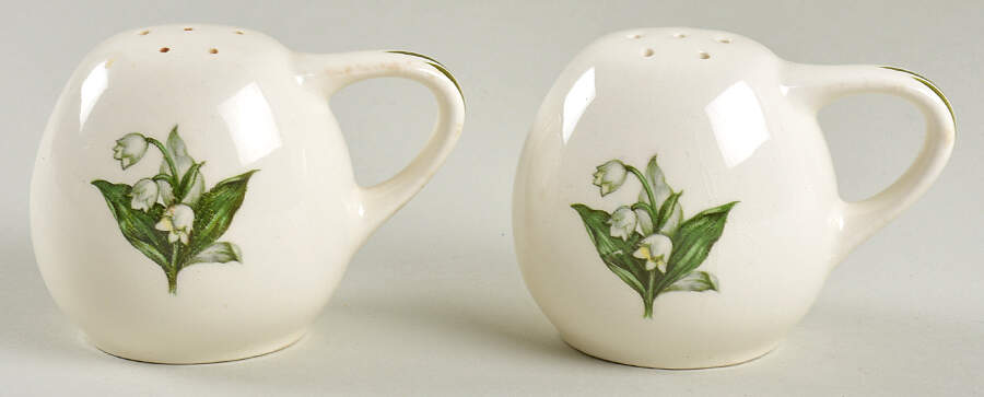 Lily of The Valley Salt & Pepper Set by Crown Potteries-1
