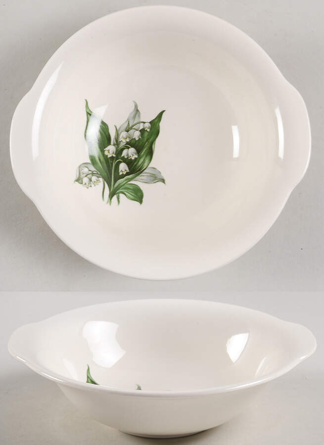 Lily of The Valley Lugged Cereal Bowl by Crown Potteries-1