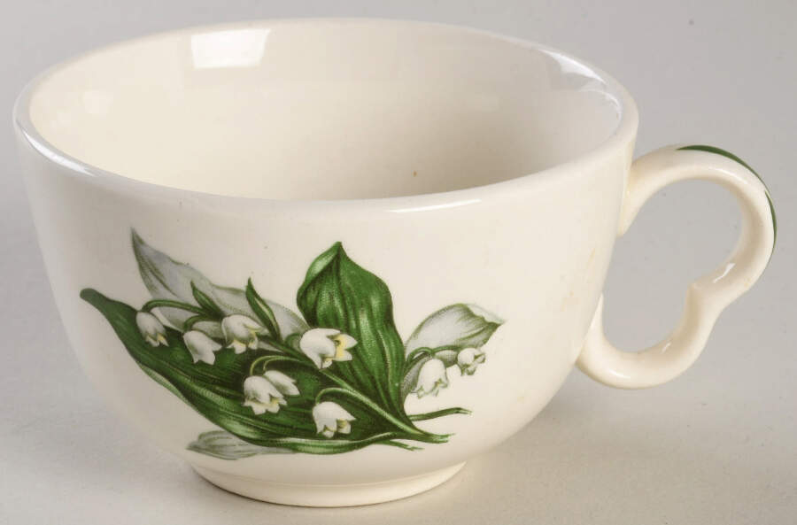 Lily of The Valley Flat Cup by Crown Potteries-1