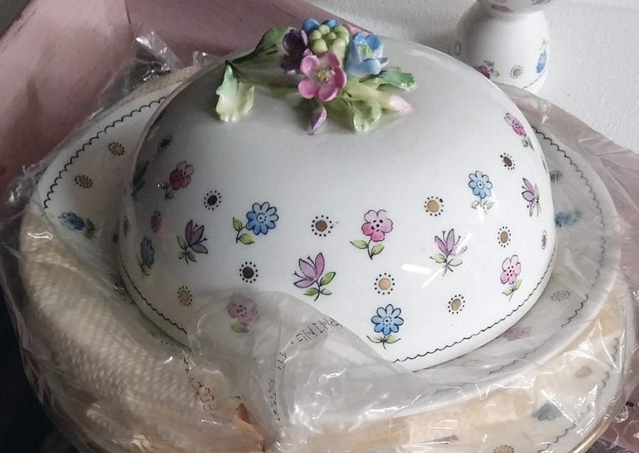 16166 Round Covered Butter by Crown Staffordshire-1
