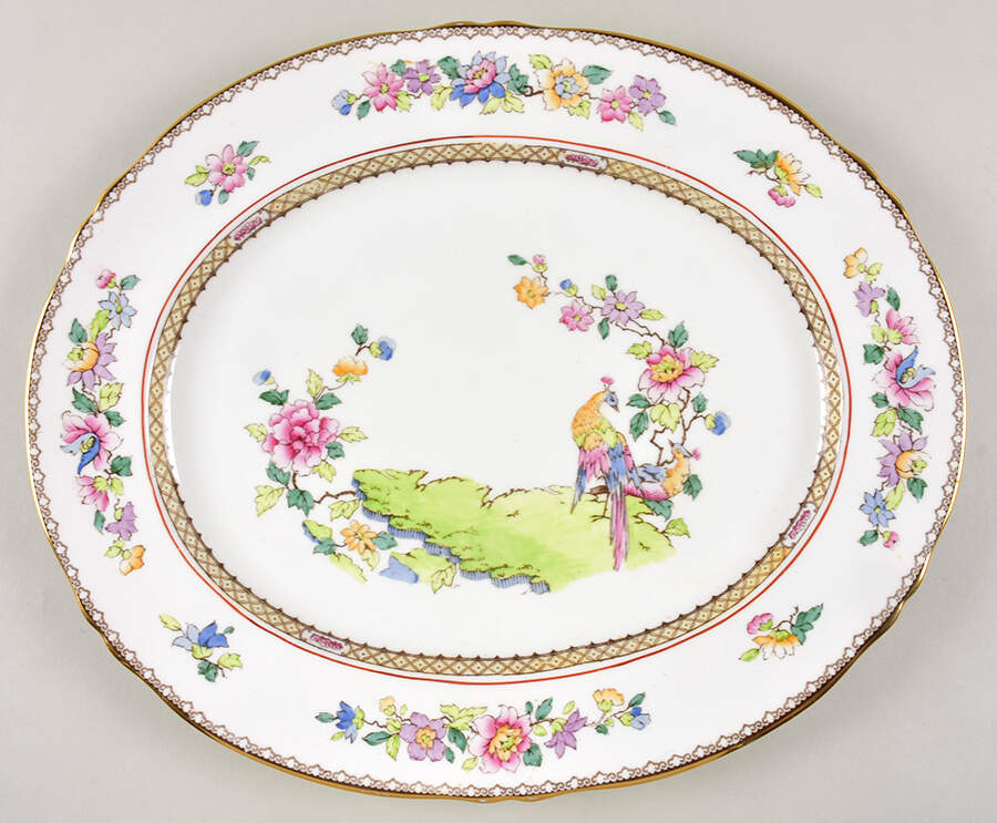 A15322 15" Oval Serving Platter by Crown Staffordshire-1
