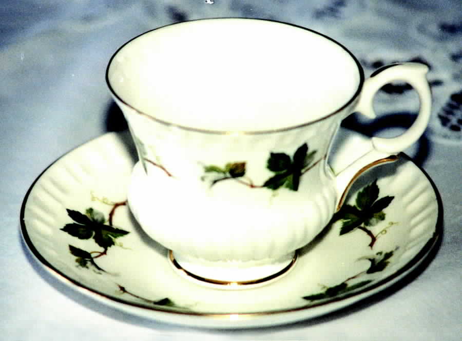 A808 Footed Cup & Saucer Set by Crown Staffordshire-1