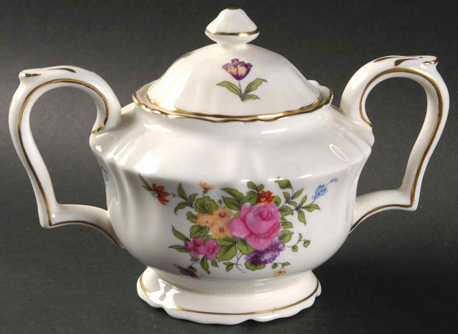 A8234 Sugar Bowl & Lid by Crown Staffordshire-1
