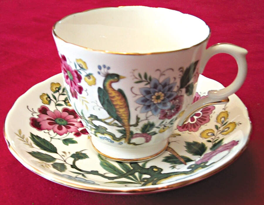 B964 Footed Cup & Saucer Set by Crown Staffordshire-1