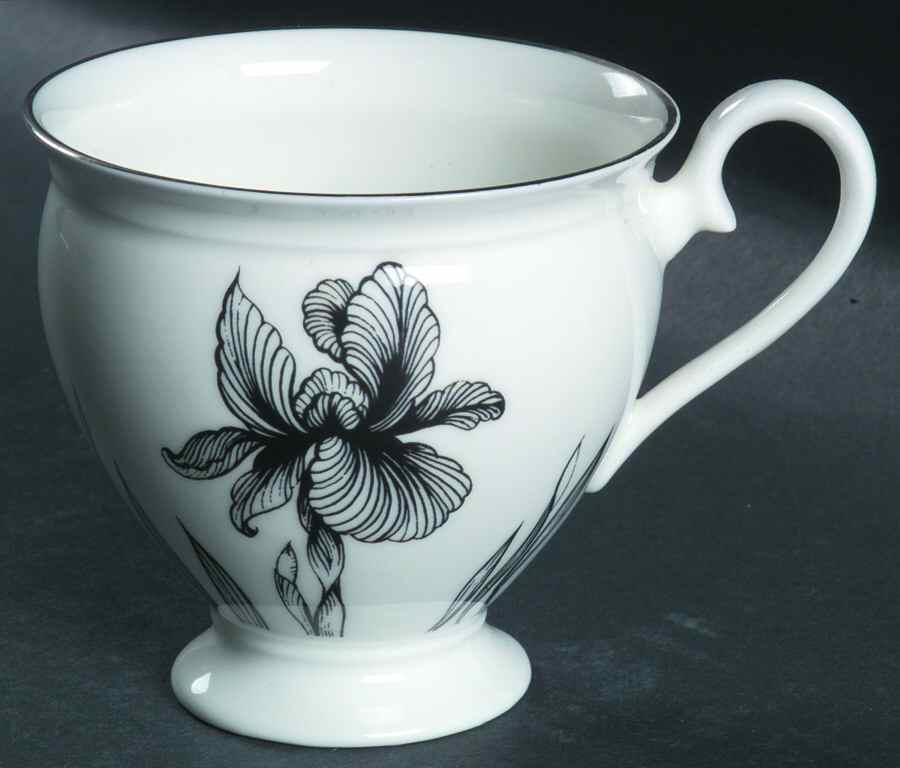 Black Iris Footed Cup by Crown Staffordshire-1
