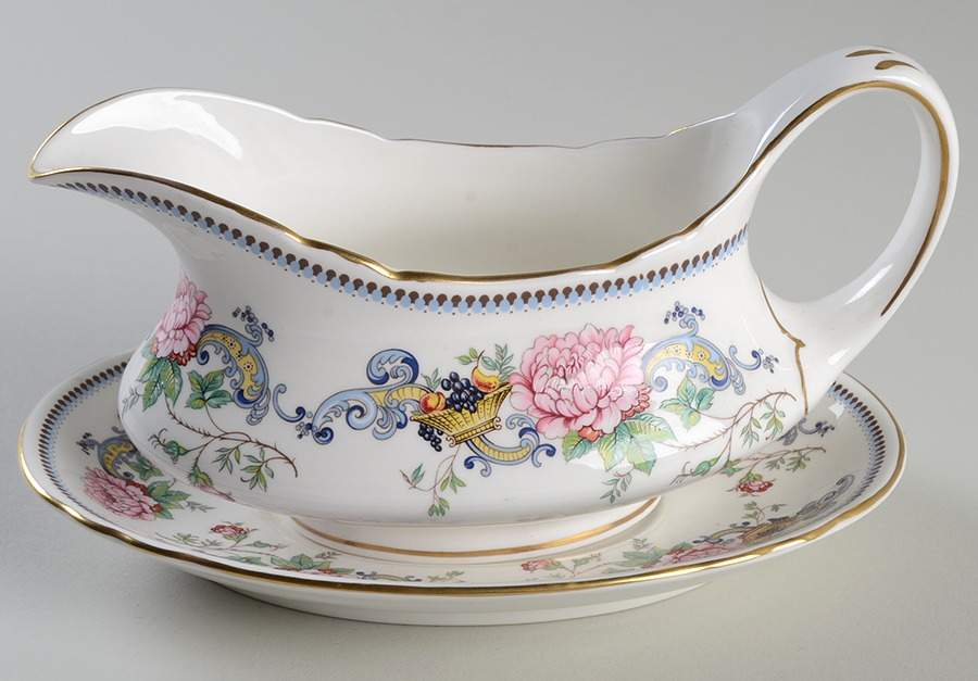Chelsea Manor Gravy Boat & Underplate by Crown Staffordshire-1