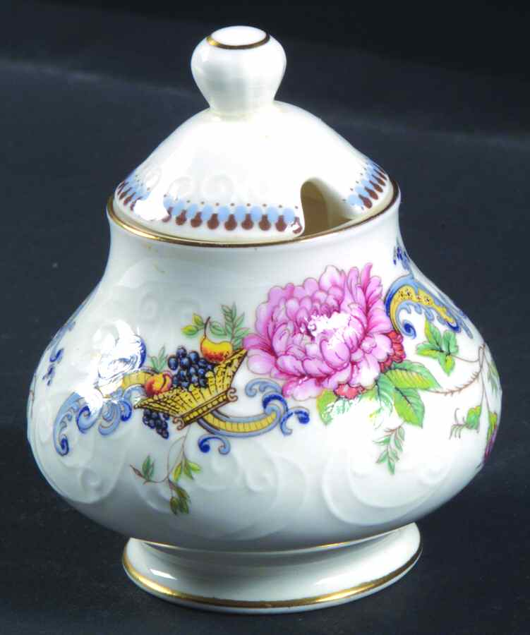 Chelsea Manor Mustard Jar & Lid by Crown Staffordshire-1
