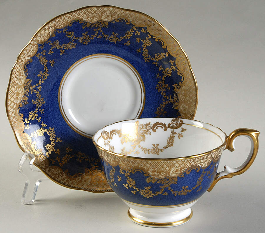 A15919-Y Footed Cup & Saucer Set by Crown Staffordshire-1