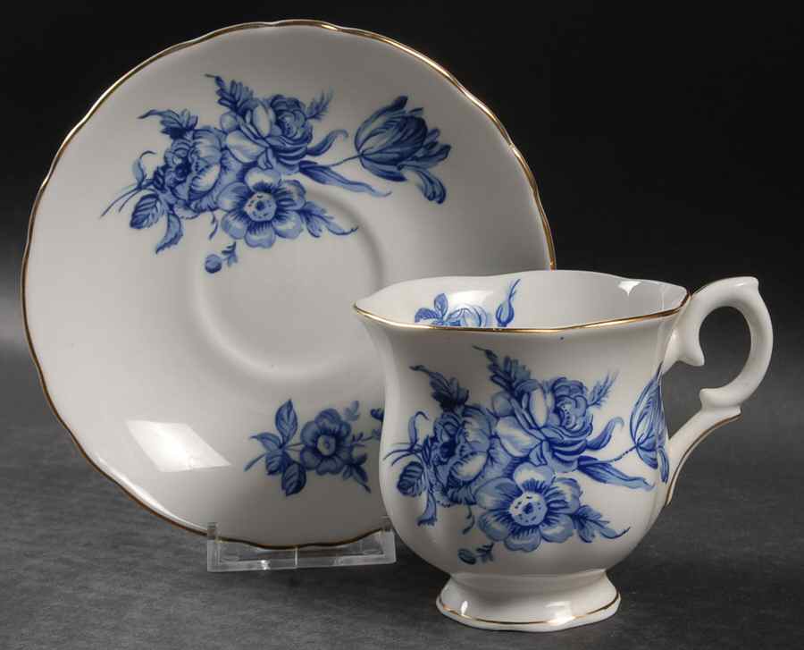 CRS20 Footed Cup & Saucer Set by Crown Staffordshire-1