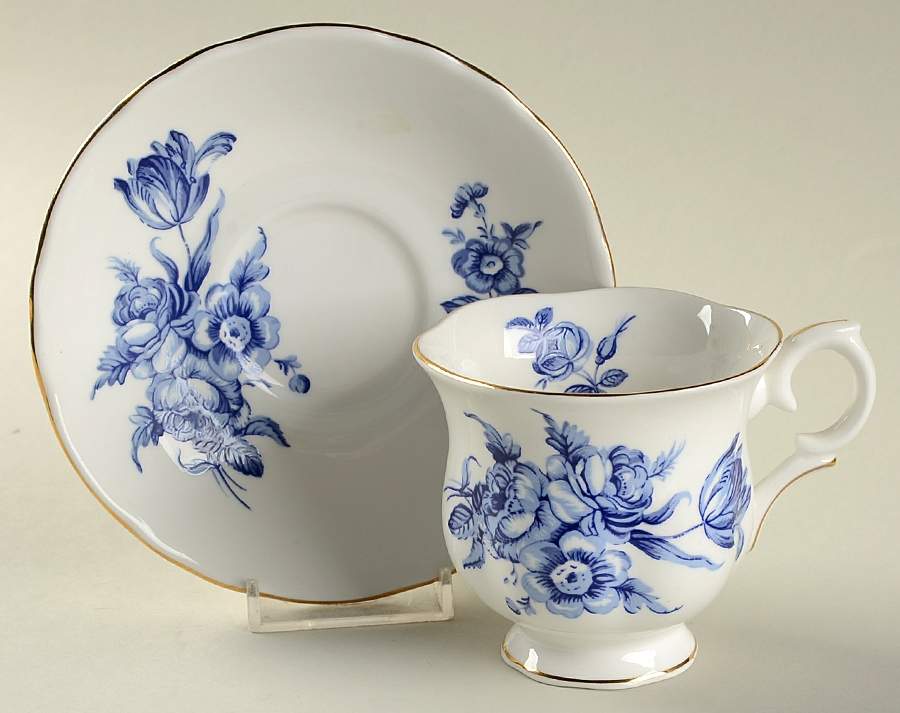 CRS20 Footed Cup & Saucer Set by Crown Staffordshire-1