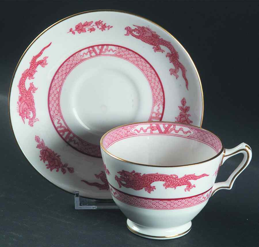 CRS26 Footed Cup & Saucer Set by Crown Staffordshire-1