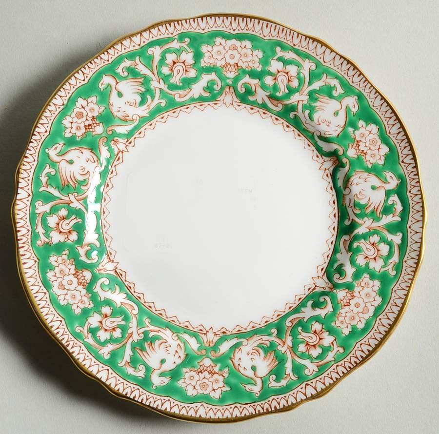 Ellesmere Green Bread & Butter Plate by Crown Staffordshire-1