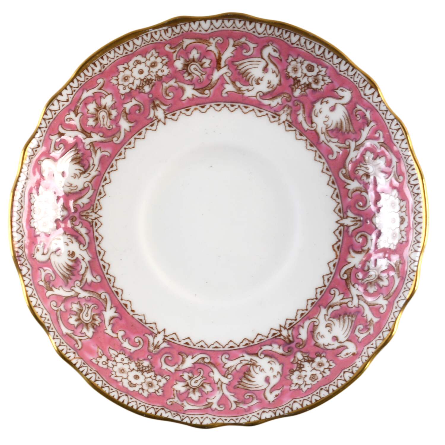 Ellesmere Pink Saucer for Footed Cup by Crown Staffordshire-1