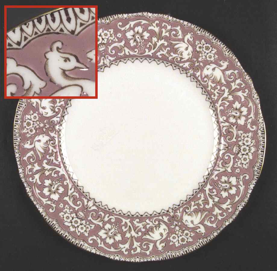 Ellesmere Pink Dinner Plate by Crown Staffordshire-1