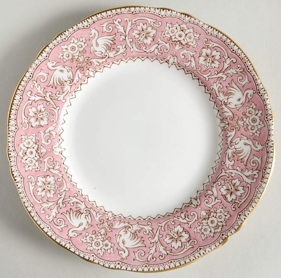 Ellesmere Pink Salad Plate by Crown Staffordshire-1