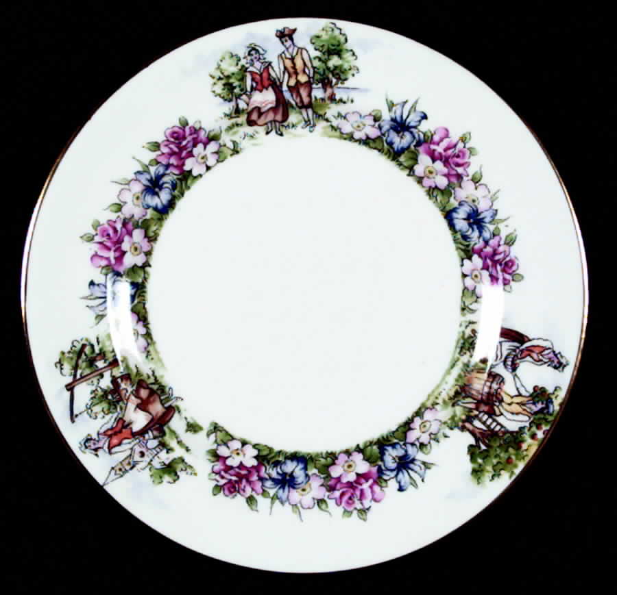 Evangeline's Arcadian Gardens Bread & Butter Plate by Crown Staffordshire-1