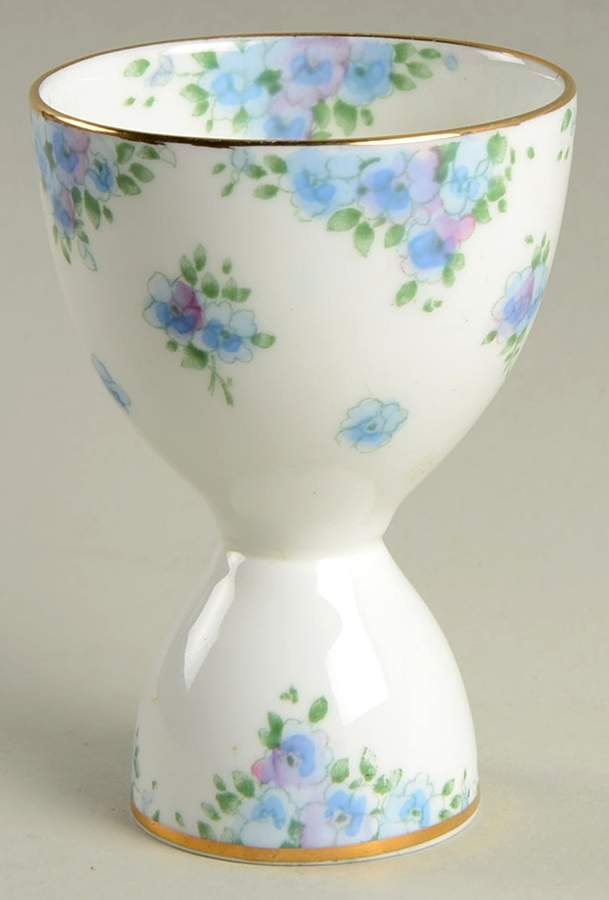 Forget Me Not Double Egg Cup by Crown Staffordshire-1