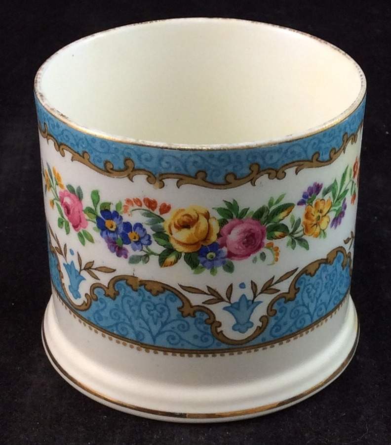 Lyric Tunis Blue (Embossed Line Rim) Jam/Jelly No Lid by Crown Staffordshire-1