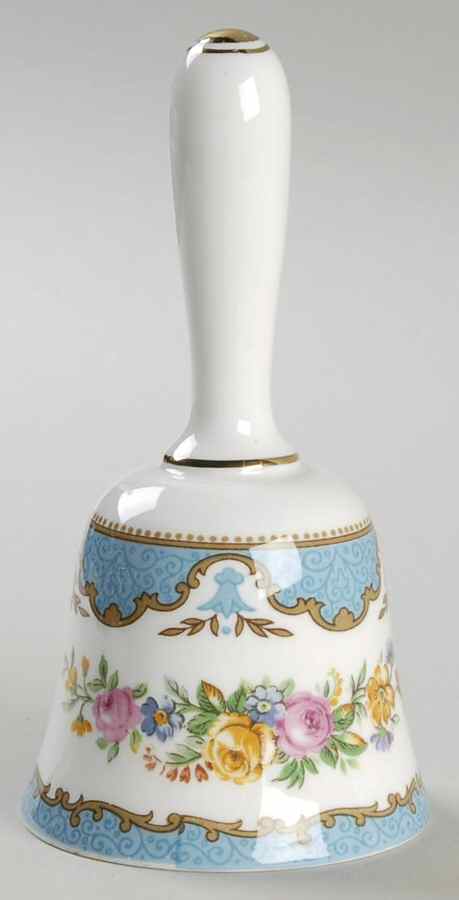 Lyric Tunis Blue (Embossed Line Rim) Bell by Crown Staffordshire-1