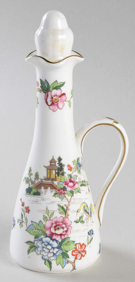 Pagoda Cruet with Stopper by Crown Staffordshire-1