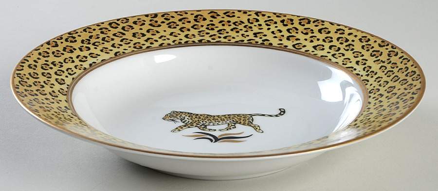 Amazonian Jaguar Large Rim Soup Bowl by Lynn Chase-1
