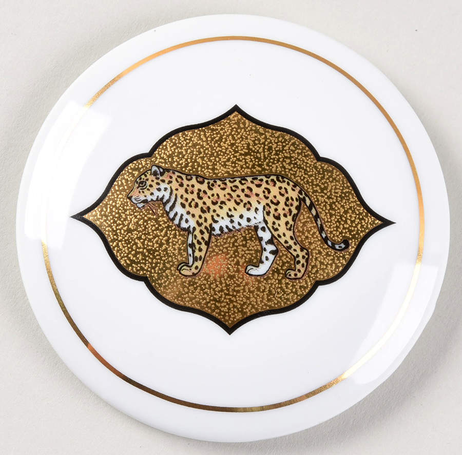 Amazonian Jaguar Lid for 3" Round Box by Lynn Chase-1