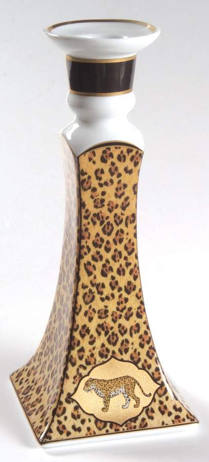 Amazonian Jaguar Tall Candlestick by Lynn Chase-1