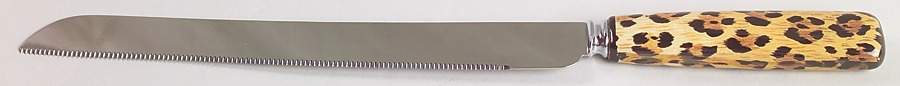Amazonian Jaguar Cake Knife/Server with Stainless Blade by Lynn Chase-1